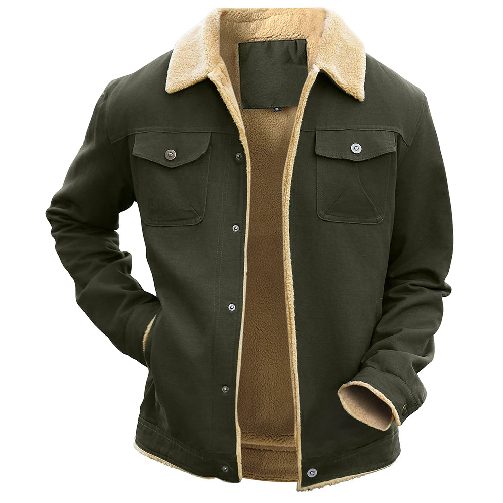Mens Winter Fleece Lined Coat