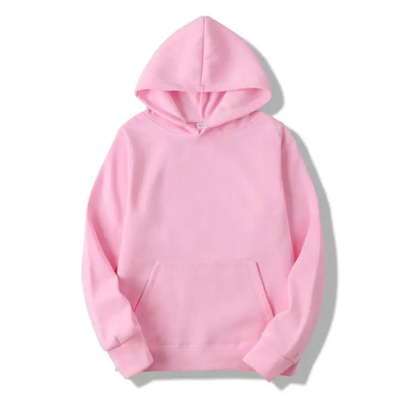 Plain Fleece Pullover Hoodie