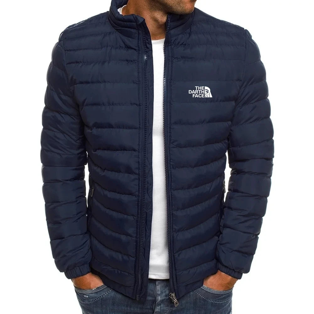 Men's Stand up Collar Zipper Puffer Jacket