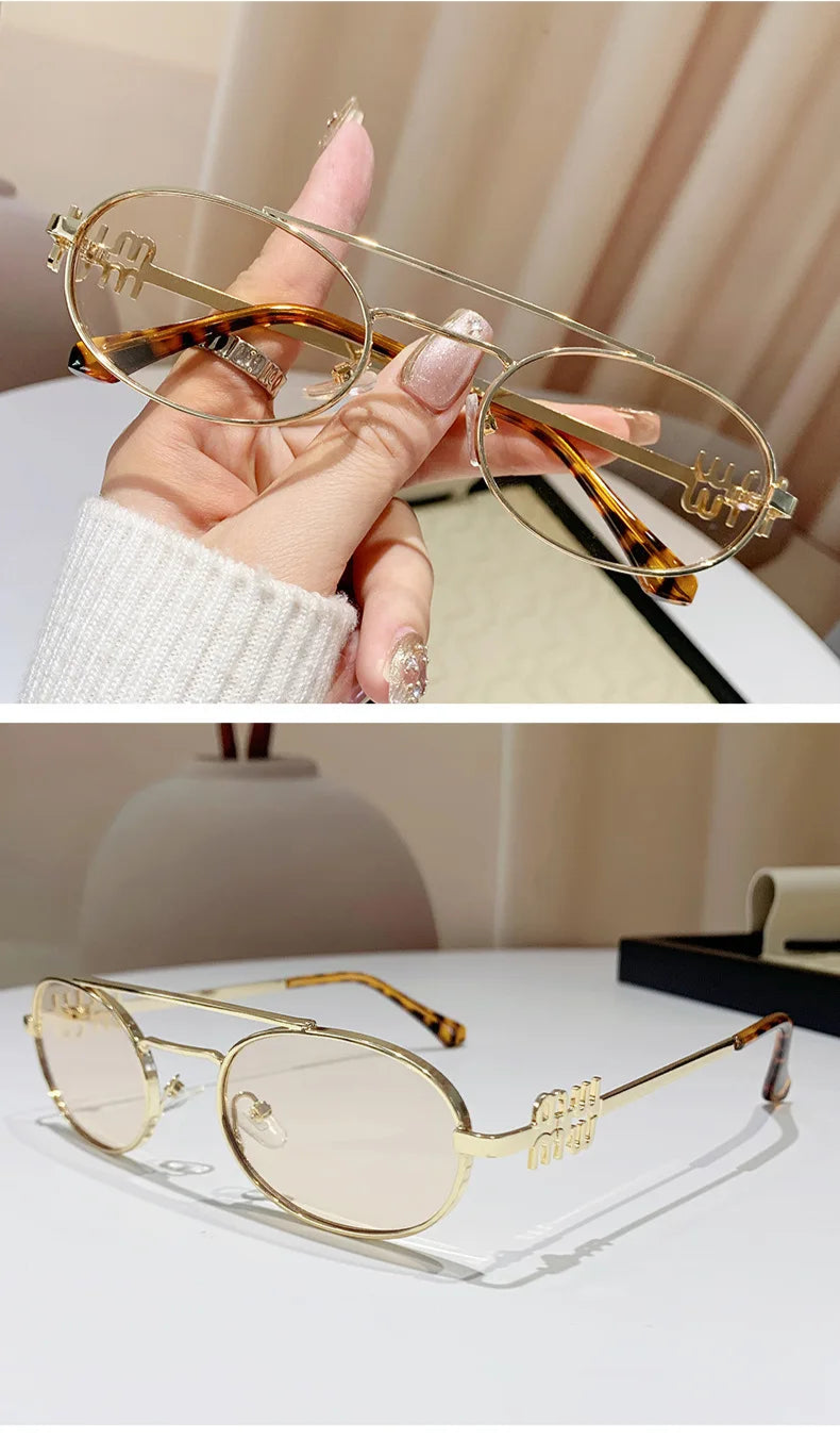 Trendy Double Beam Retro Designer SunGlasses