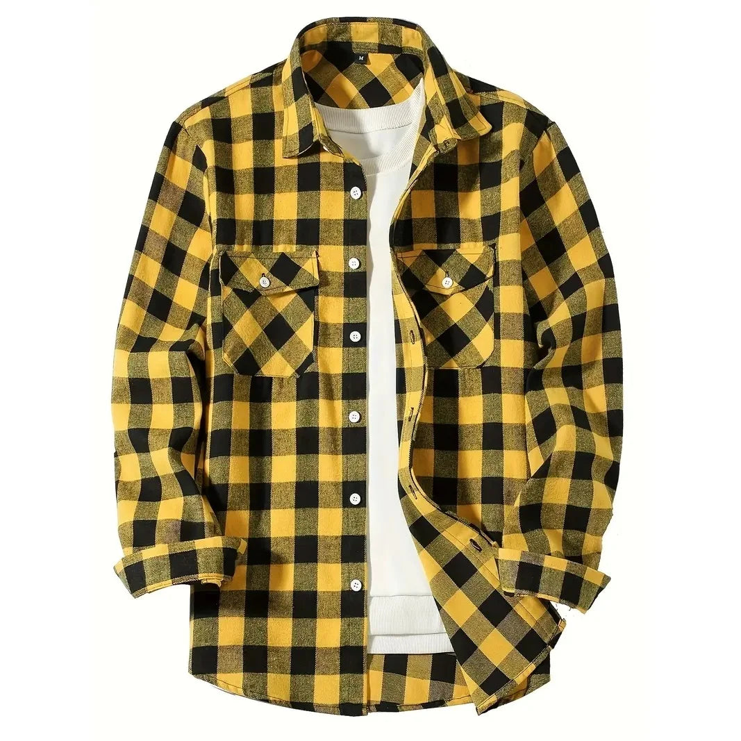 Mens Plaid Long Sleeve