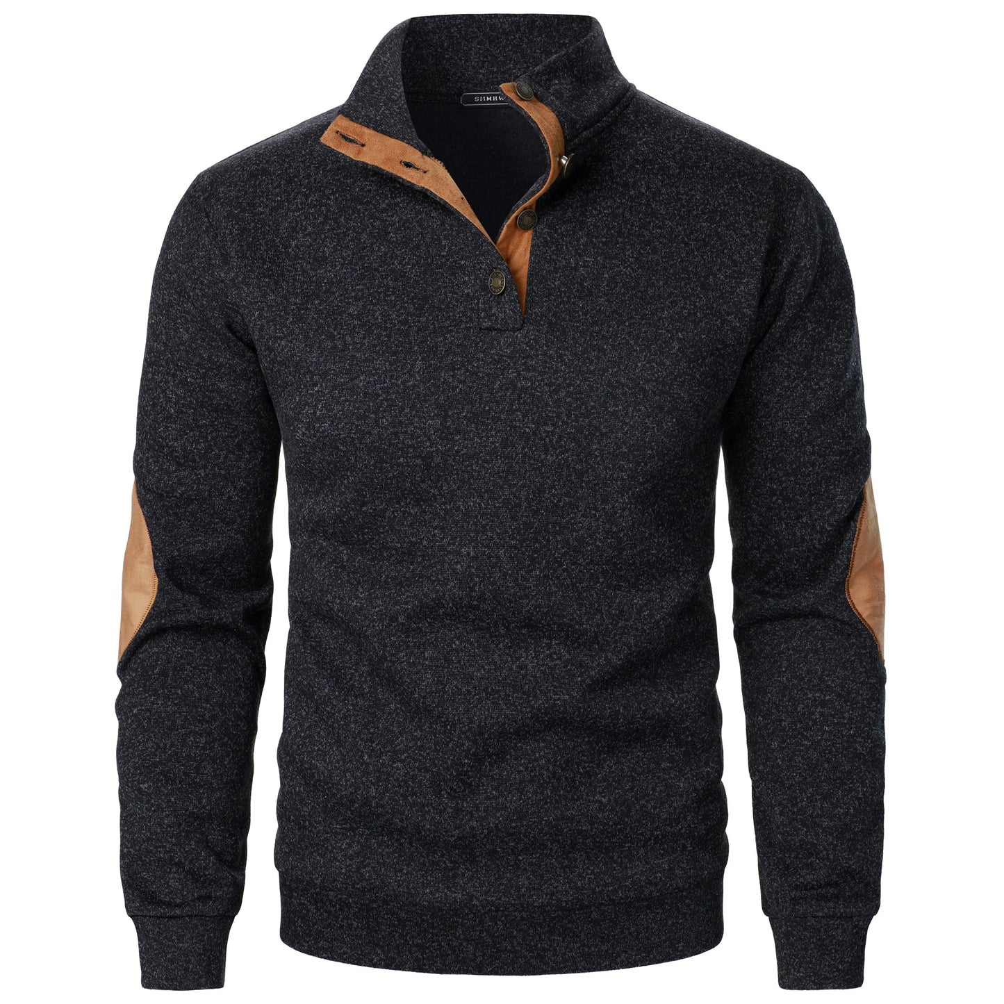 Long Sleeve Stand Collar Knitted Sweater