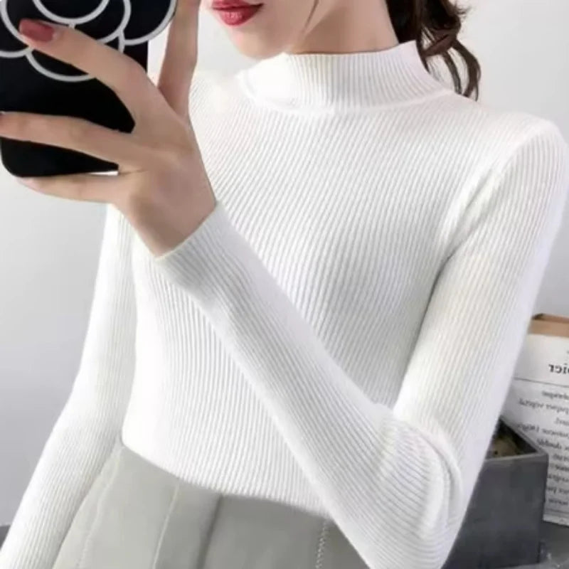 Autumn Vintage Turtleneck Knitted Sweater