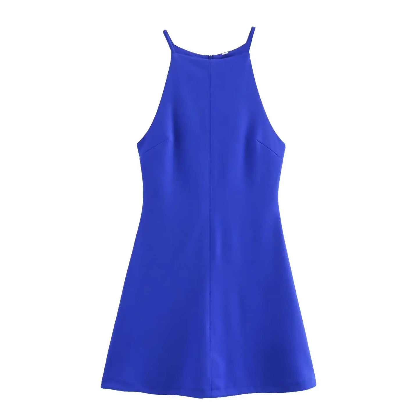 Straight Mini Dress Halter Sleeveless Casual Party Dress