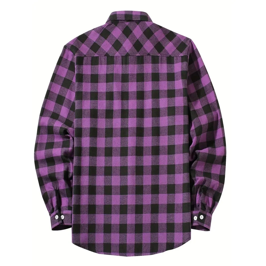Mens Plaid Long Sleeve