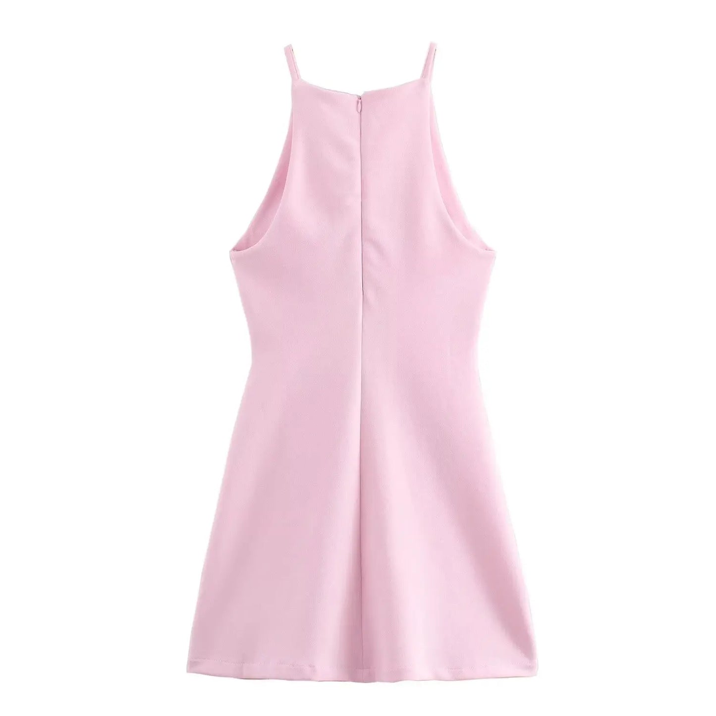 Straight Mini Dress Halter Sleeveless Casual Party Dress