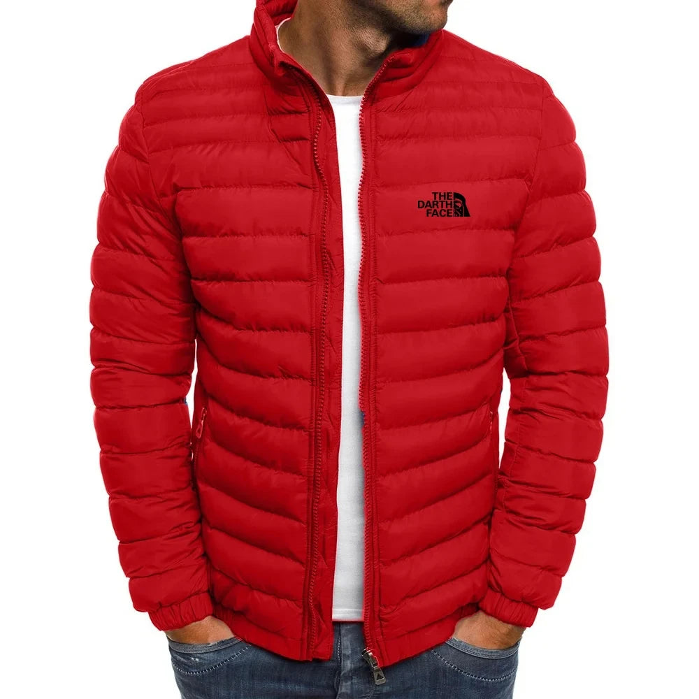 Men's Stand up Collar Zipper Puffer Jacket
