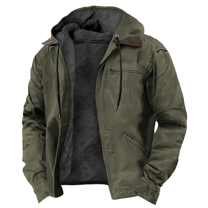 Mens Fur lined Hooded Jacket