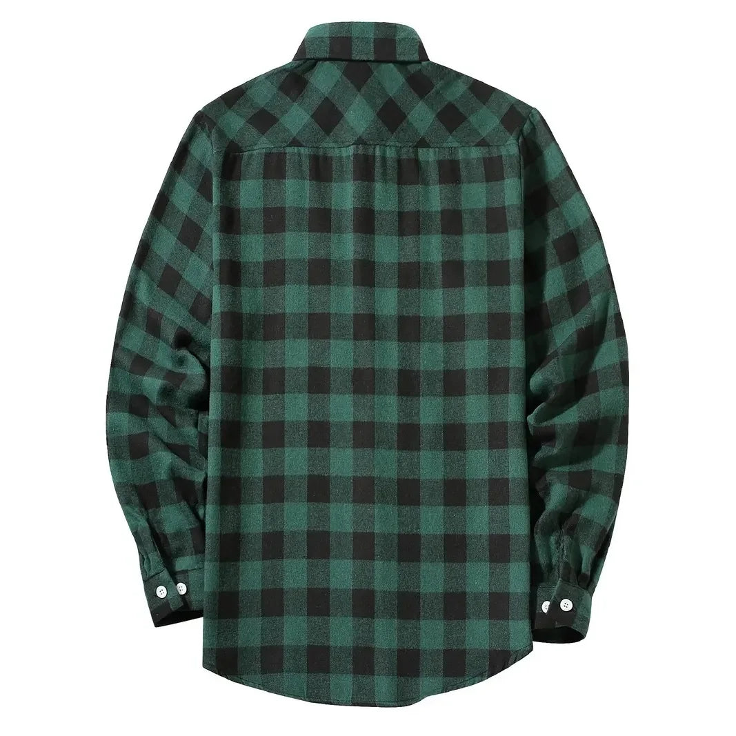 Mens Plaid Long Sleeve