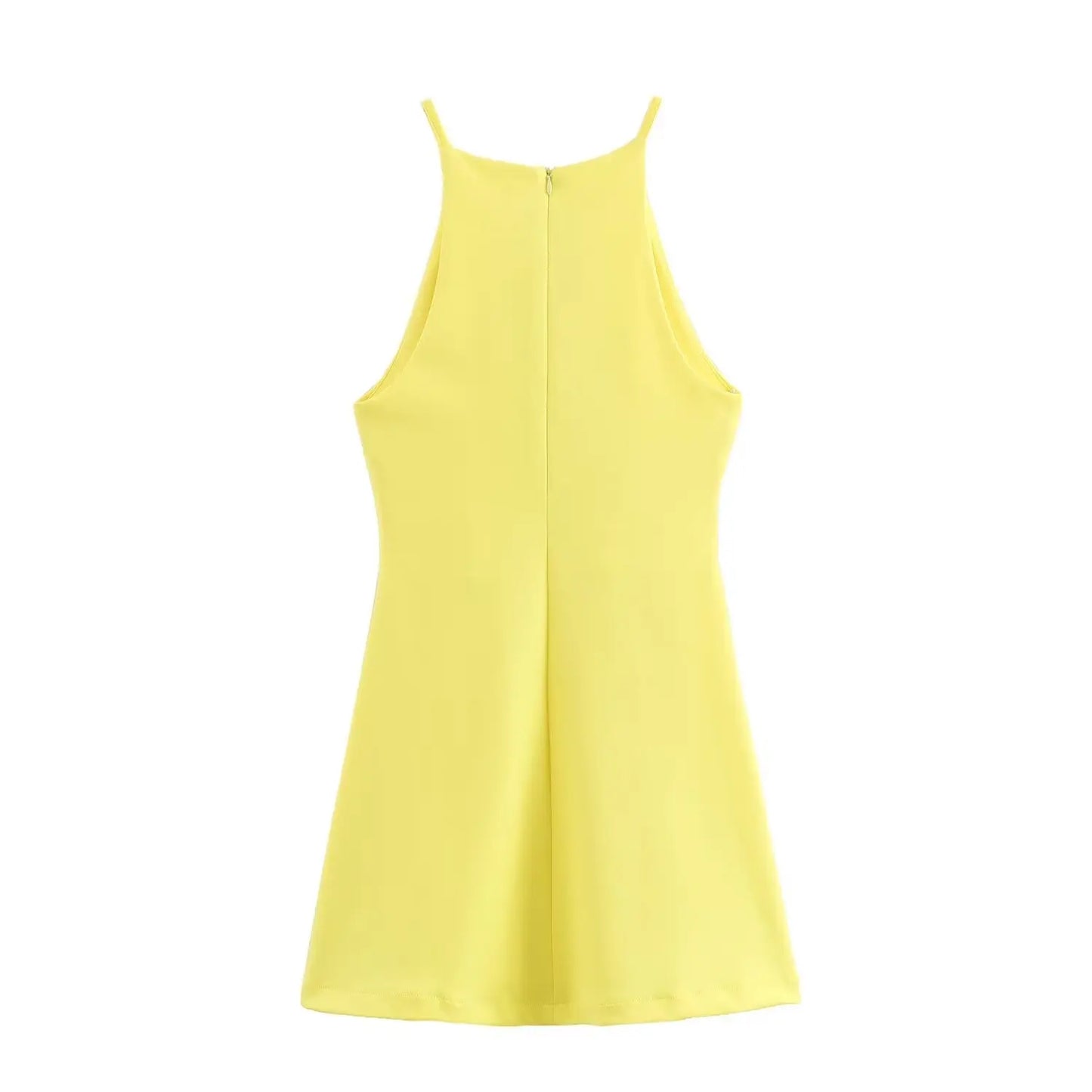 Straight Mini Dress Halter Sleeveless Casual Party Dress