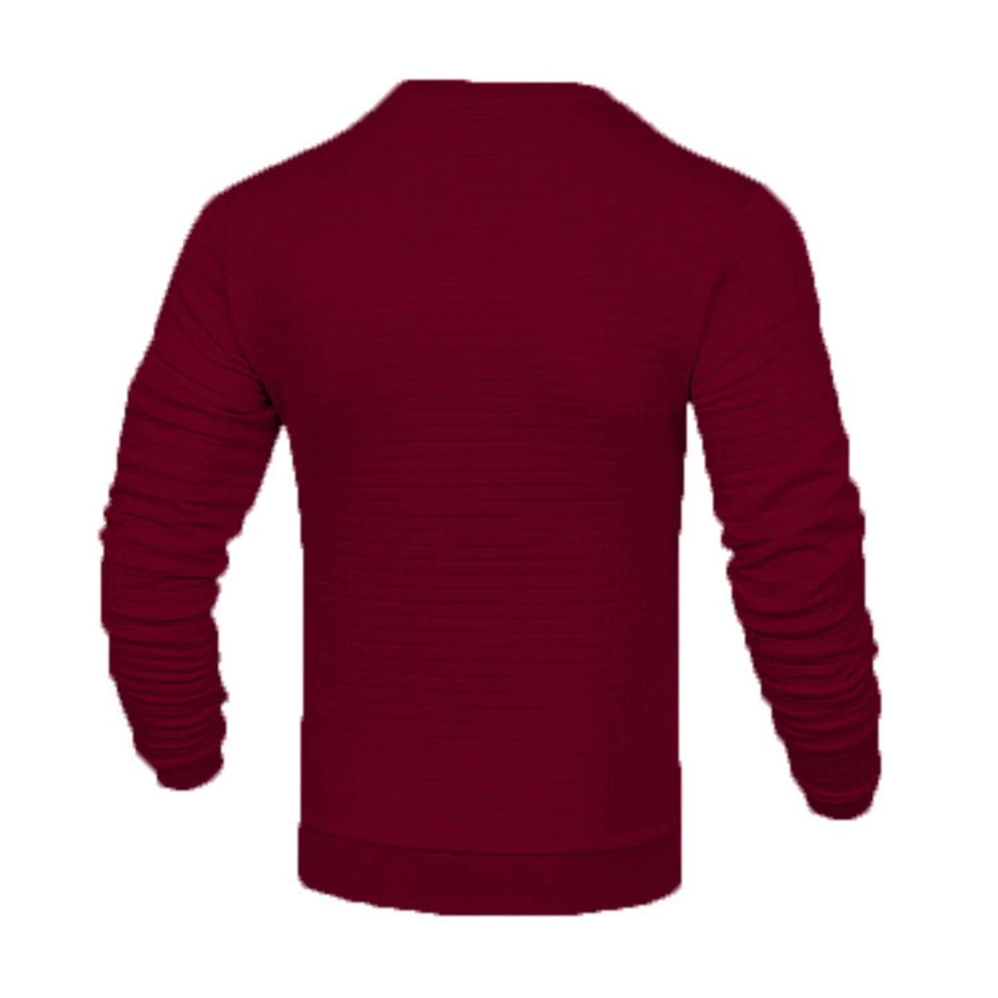 Waffle texture round neck jacquard check sweater