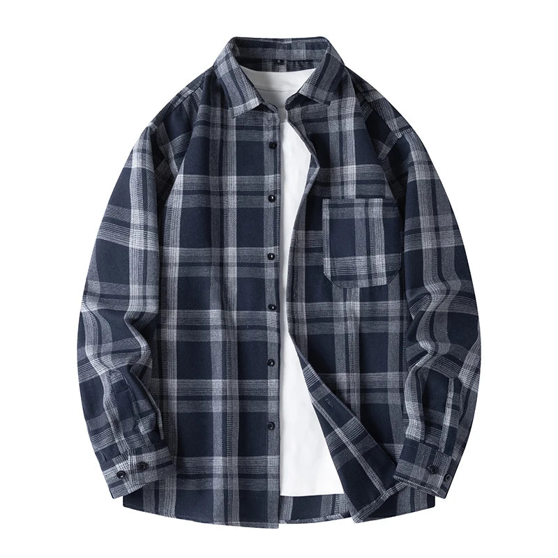 Mens Plaid Oversized Flannel Shirt
