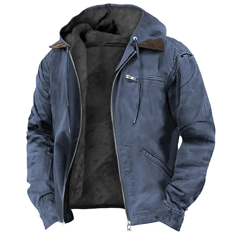 Mens Fur lined Hooded Jacket
