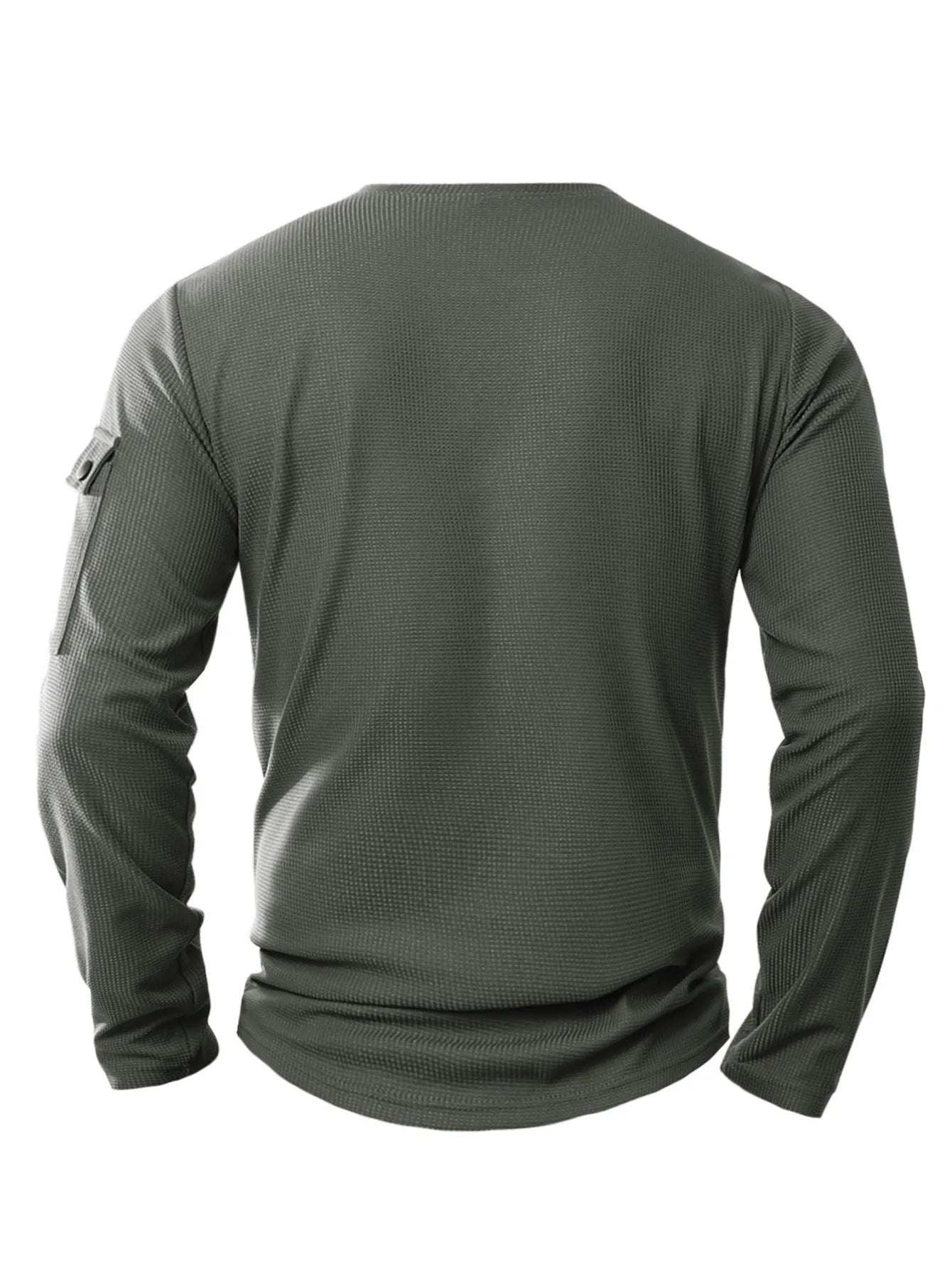 Mens Waffle Cotton Henley neck Shirt