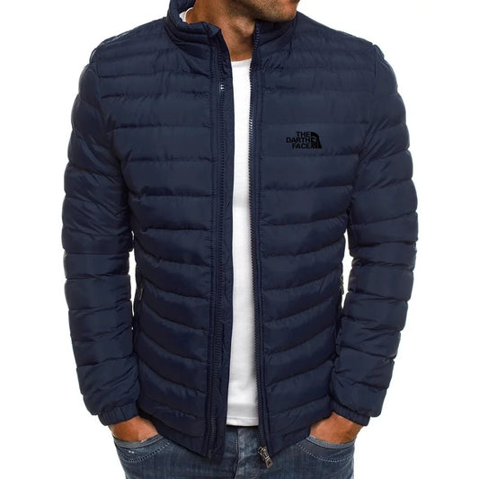 Men's Stand up Collar Zipper Puffer Jacket