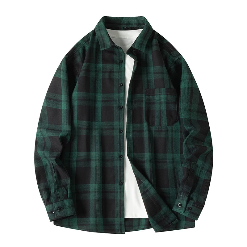 Mens Plaid Oversized Flannel Shirt