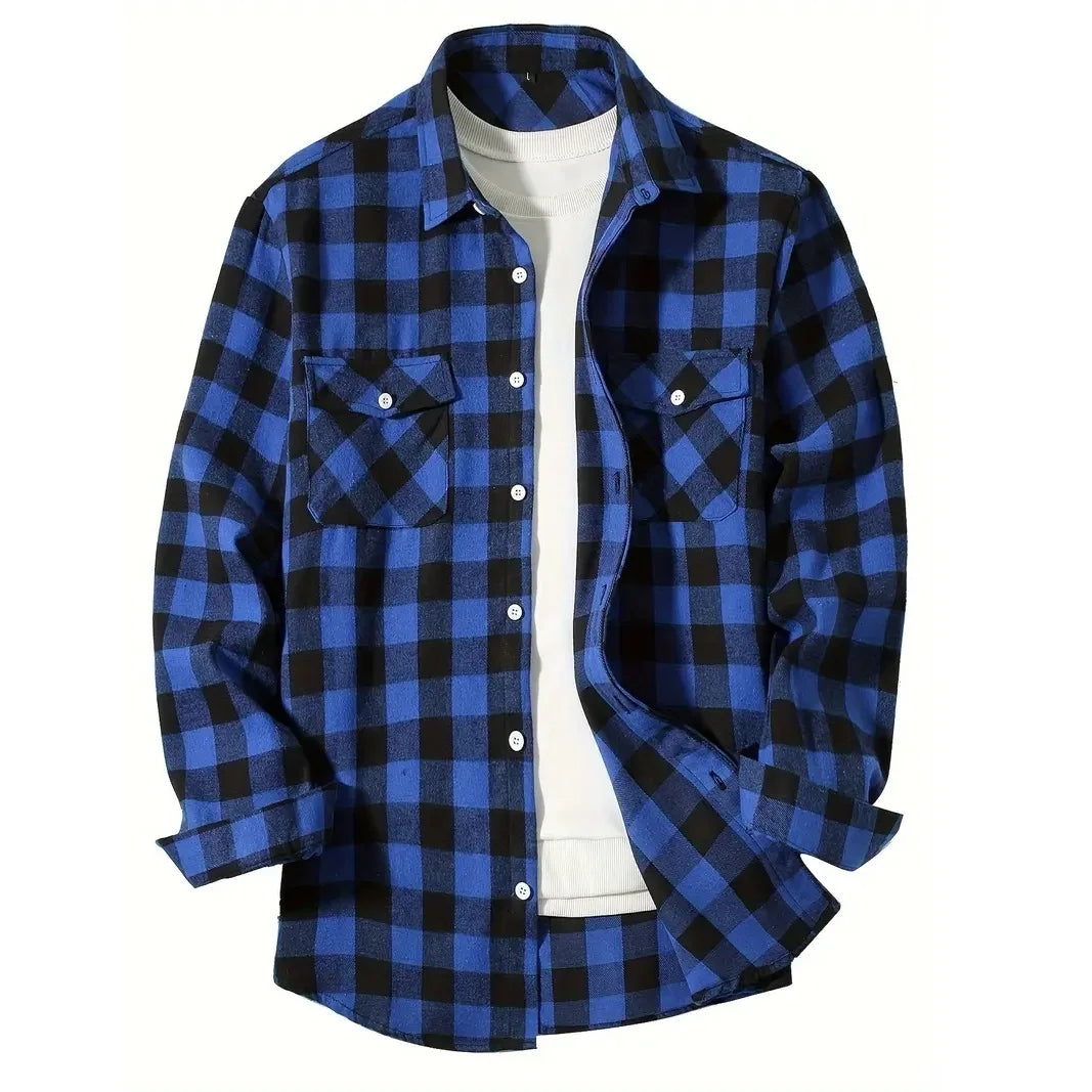 Mens Plaid Long Sleeve
