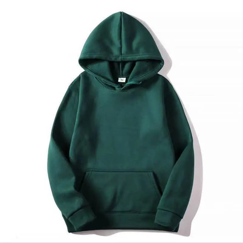 Plain Fleece Pullover Hoodie