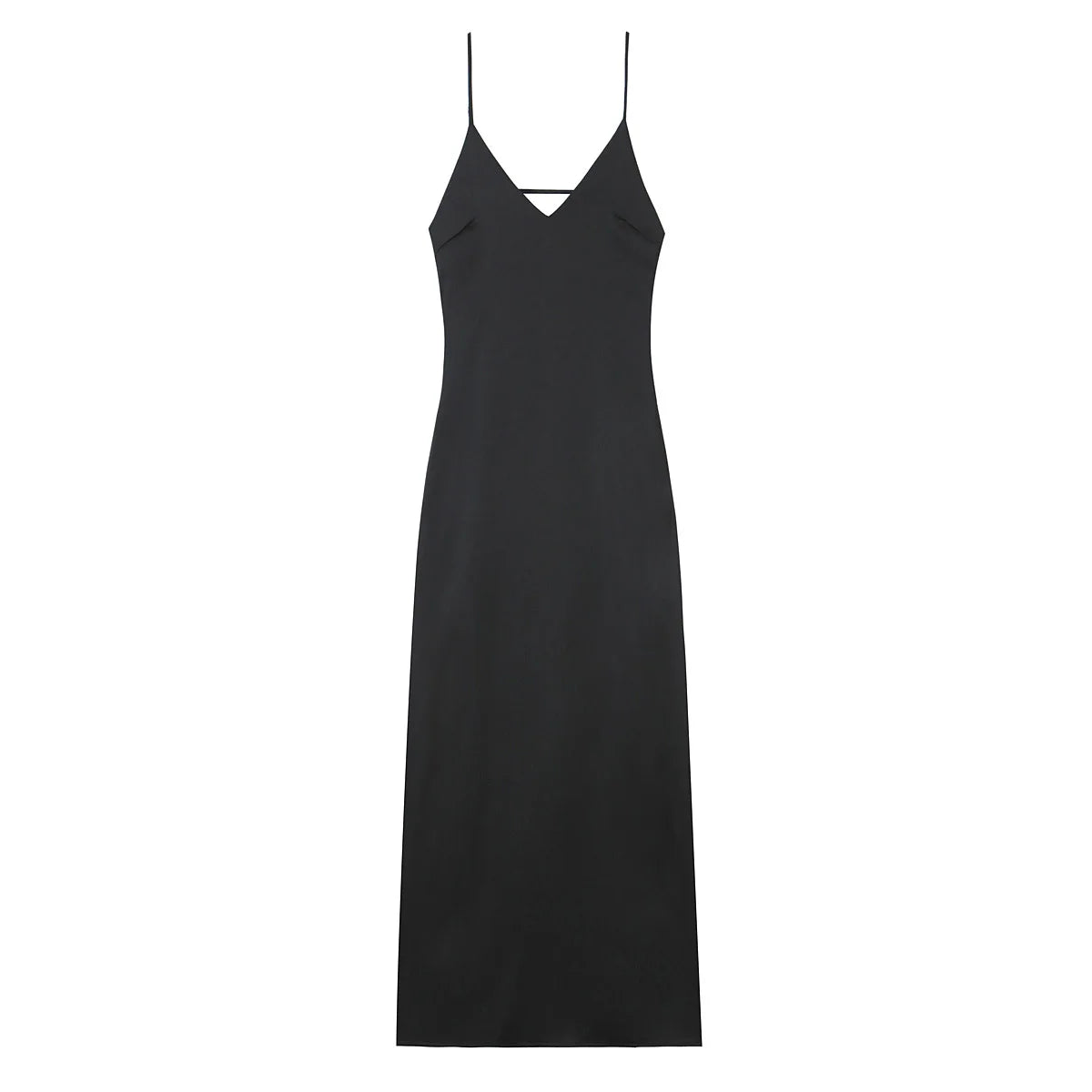 Elegant Summer Yellow V Neck Sling Dress