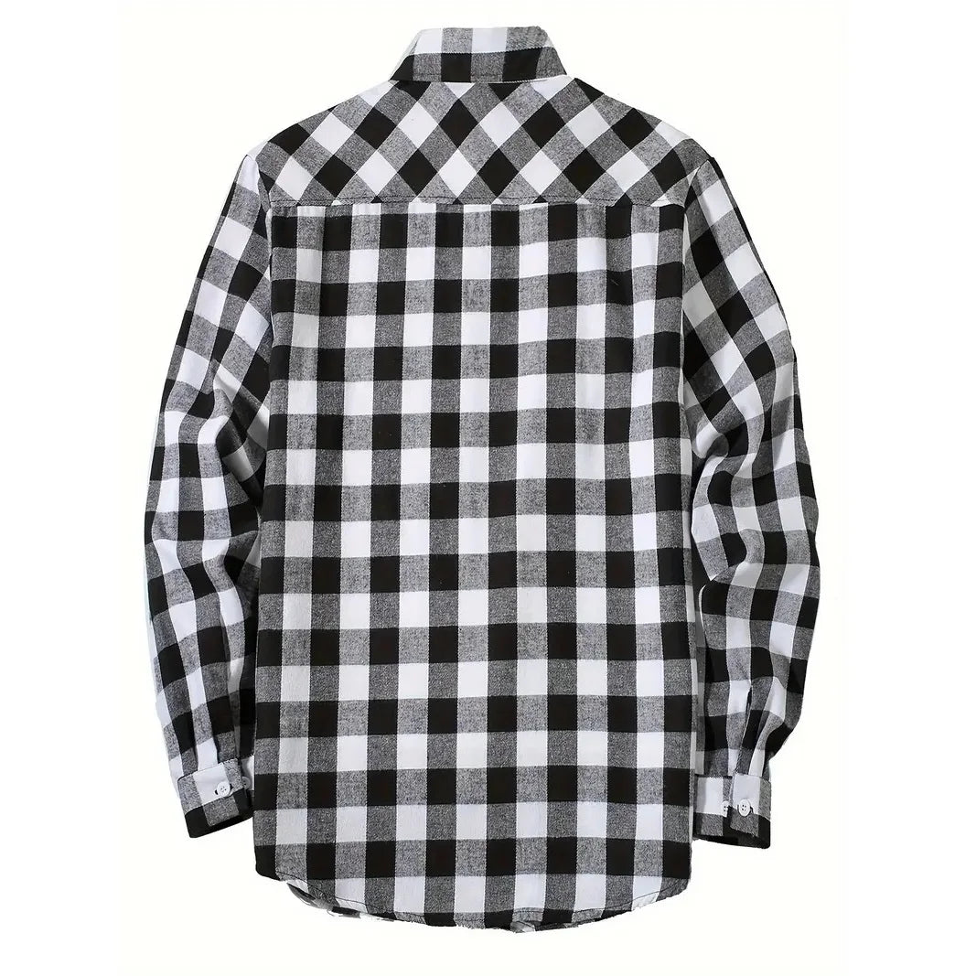 Mens Plaid Long Sleeve