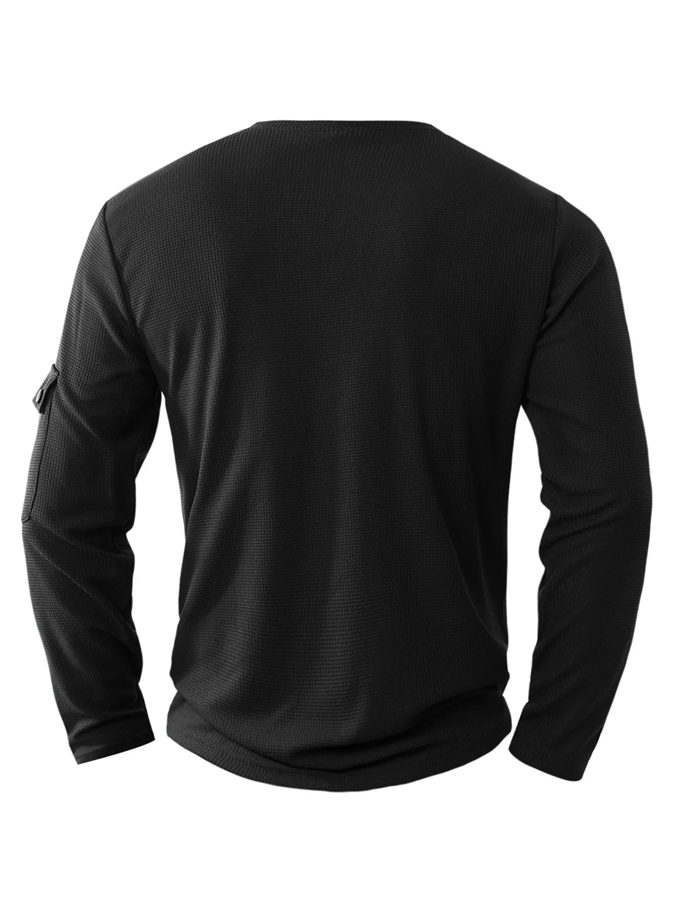 Mens Waffle Cotton Henley neck Shirt