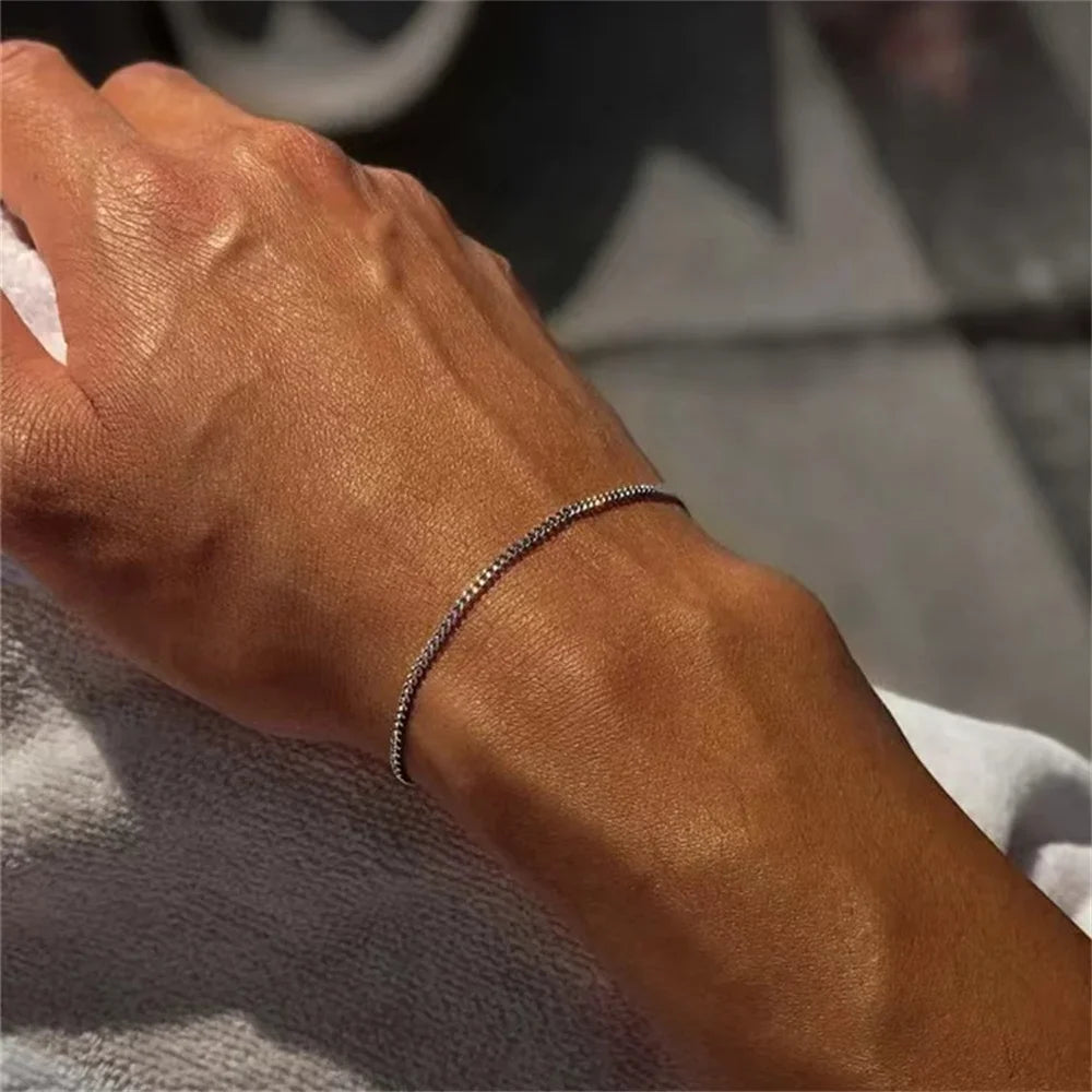 3mm Stainless Steel Adjustable Chain Bracelet
