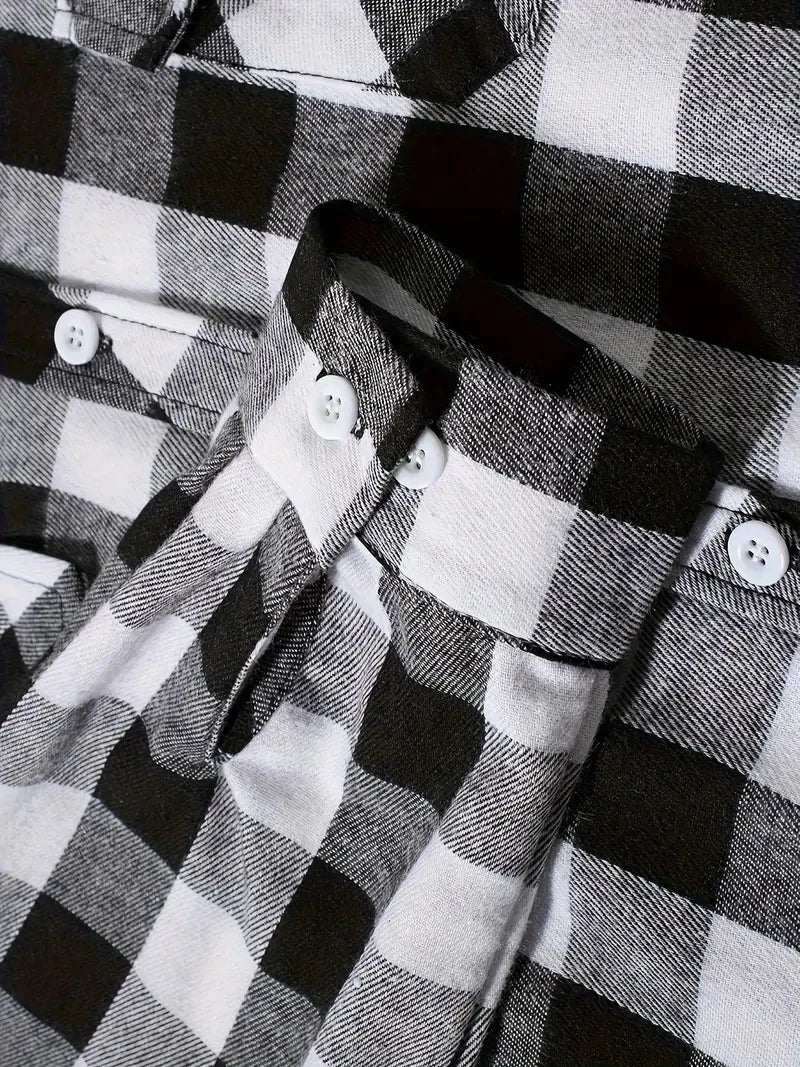 Mens Plaid Long Sleeve