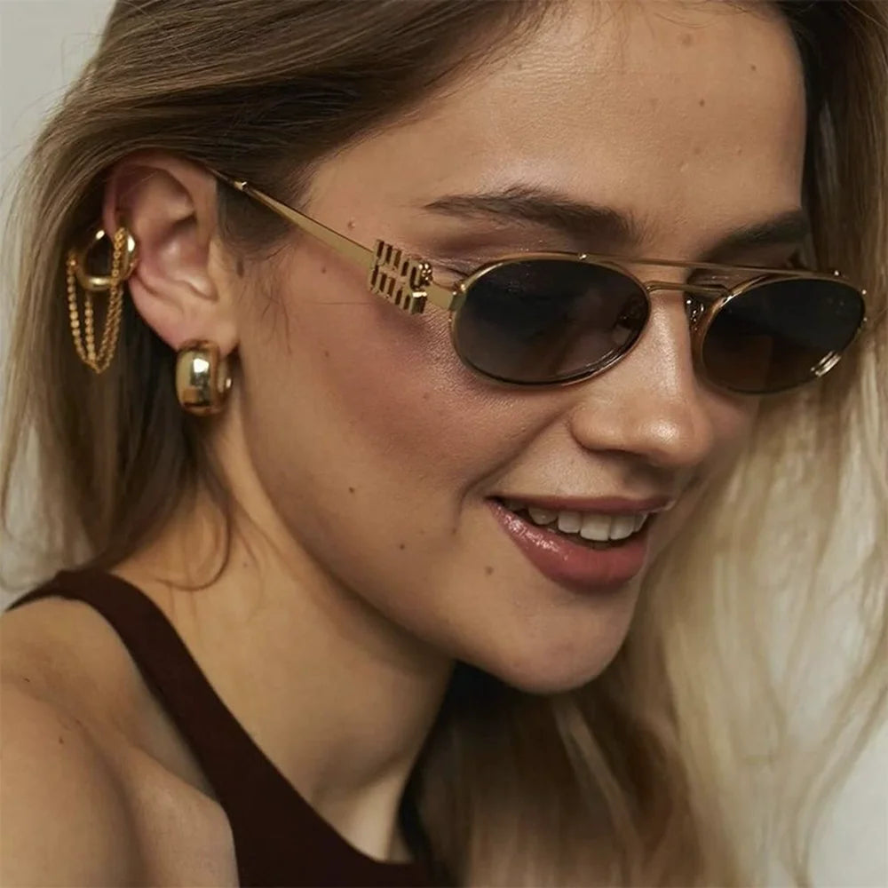 Trendy Double Beam Retro Designer SunGlasses