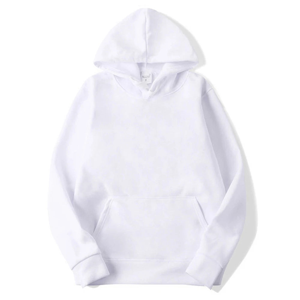 Plain Fleece Pullover Hoodie