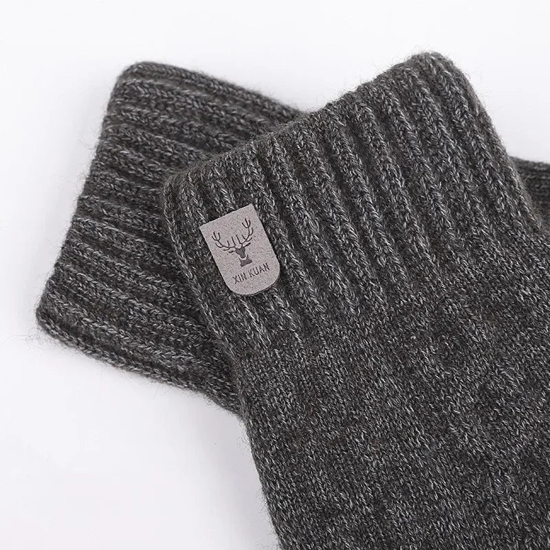 Men's Warm Knitted Touch Screen Gloves