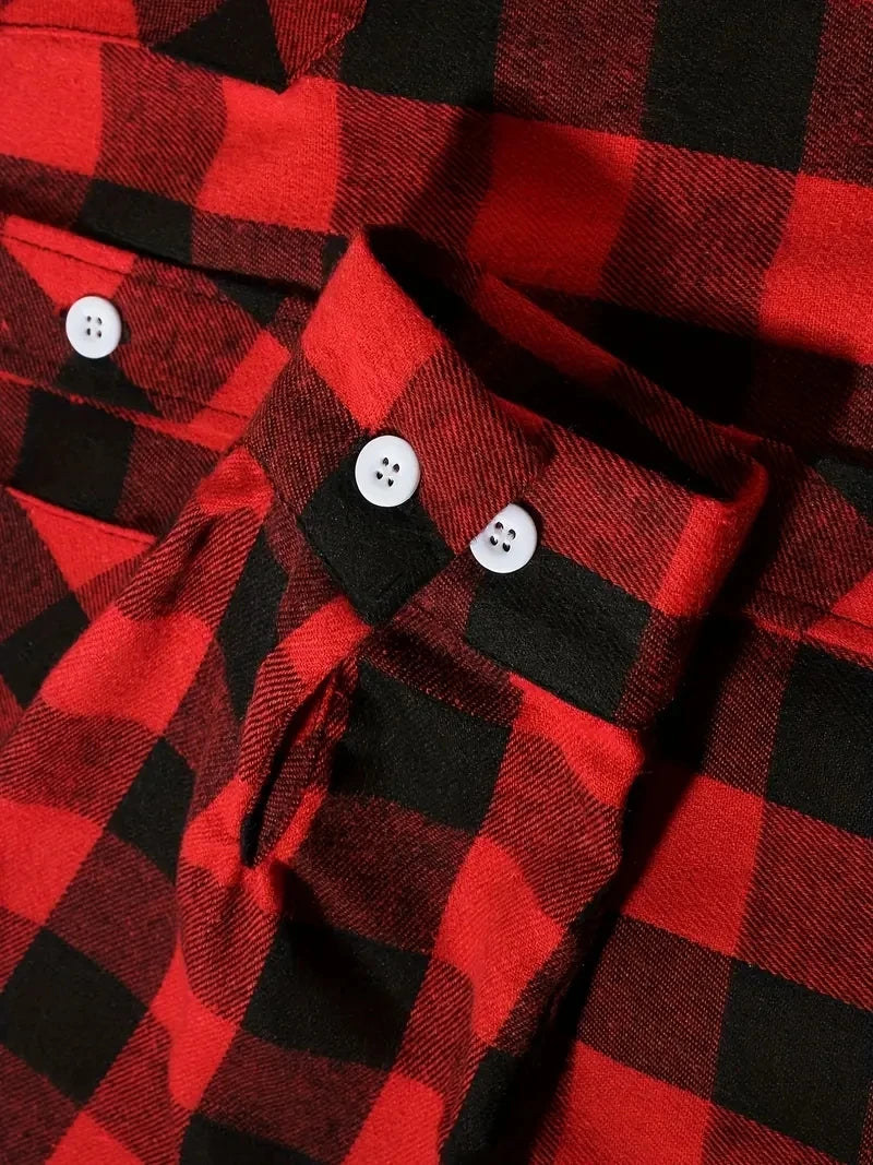 Mens Plaid Long Sleeve