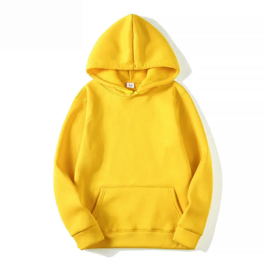 Plain Fleece Pullover Hoodie