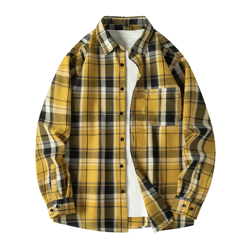 Mens Plaid Oversized Flannel Shirt