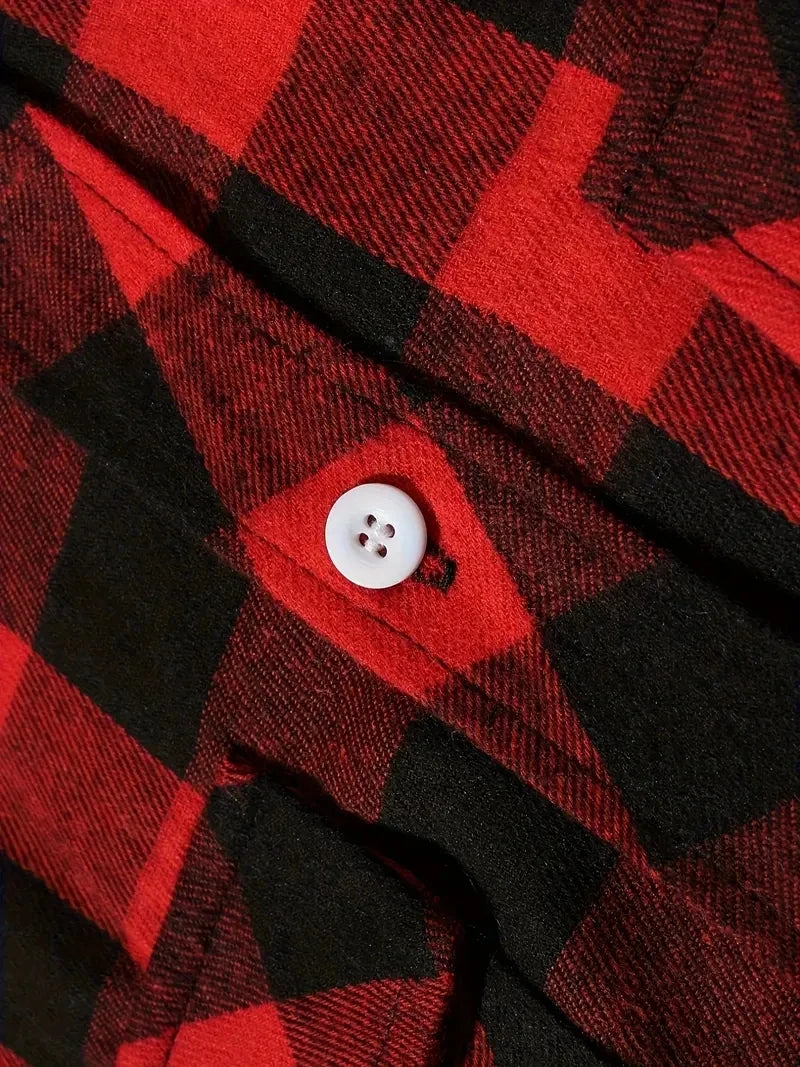 Mens Plaid Long Sleeve