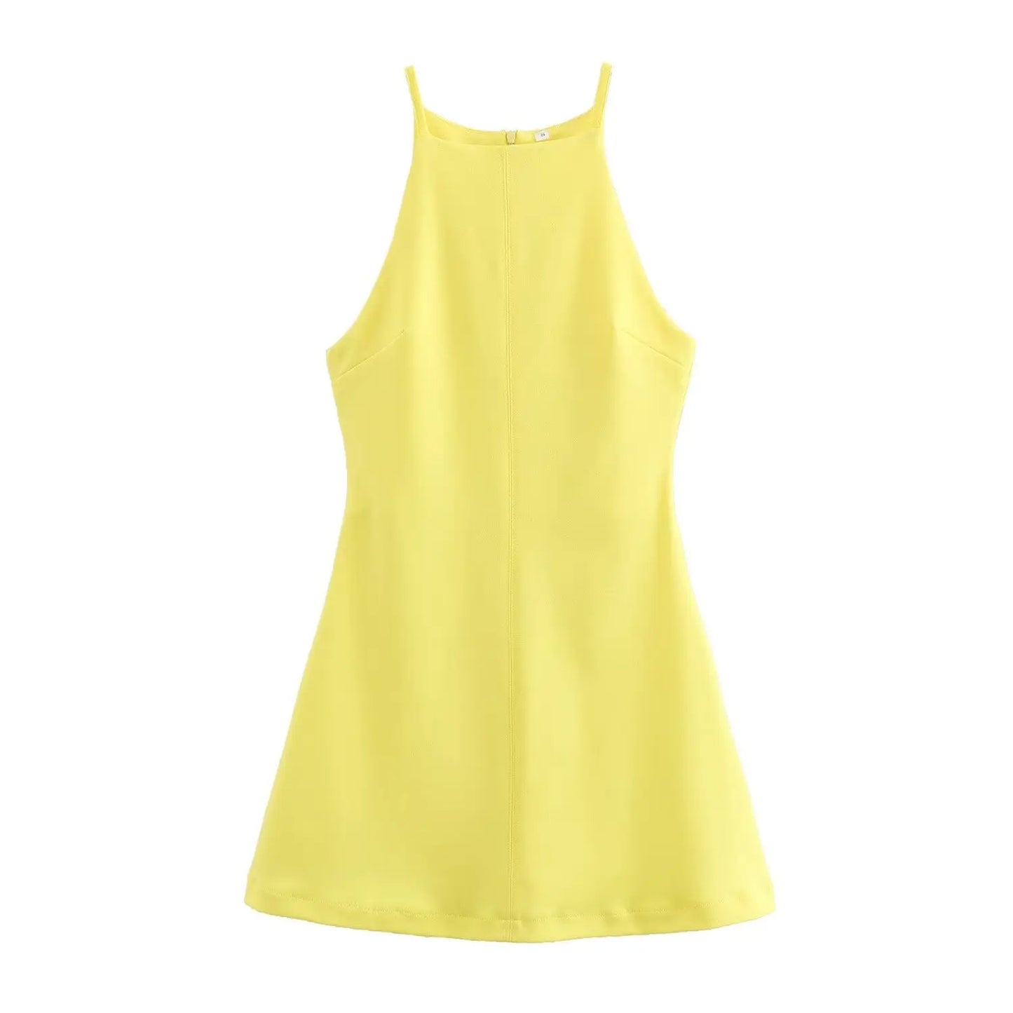 Straight Mini Dress Halter Sleeveless Casual Party Dress