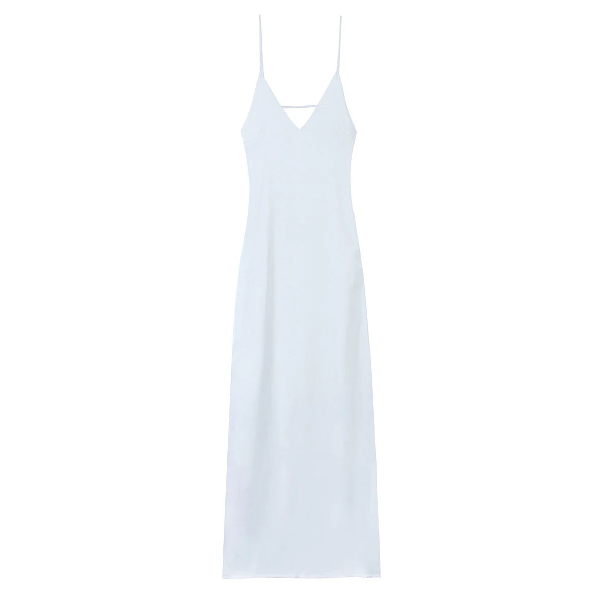 Elegant Summer Yellow V Neck Sling Dress