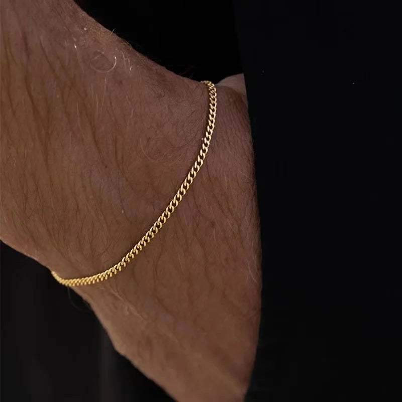 3mm Stainless Steel Adjustable Chain Bracelet