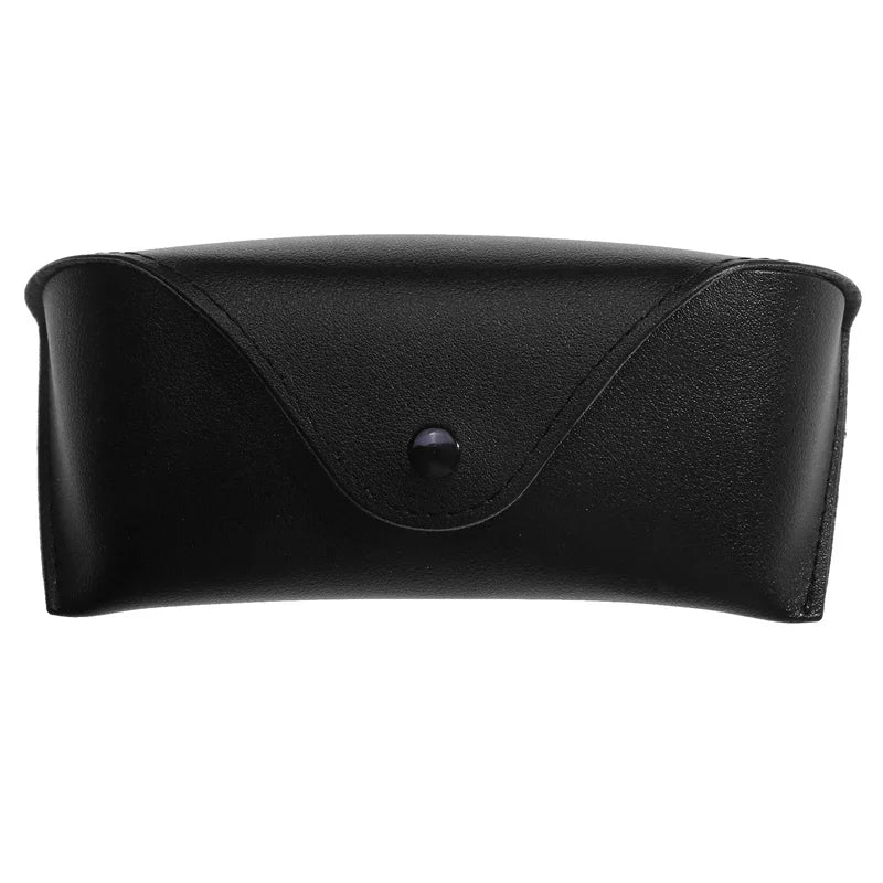 Durable Leather Eye Glasses Sunglasses Hard Case Solid Color Pouch Bag