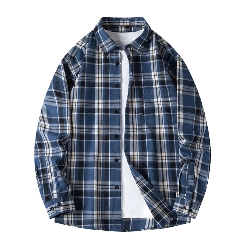 Mens Plaid Oversized Flannel Shirt
