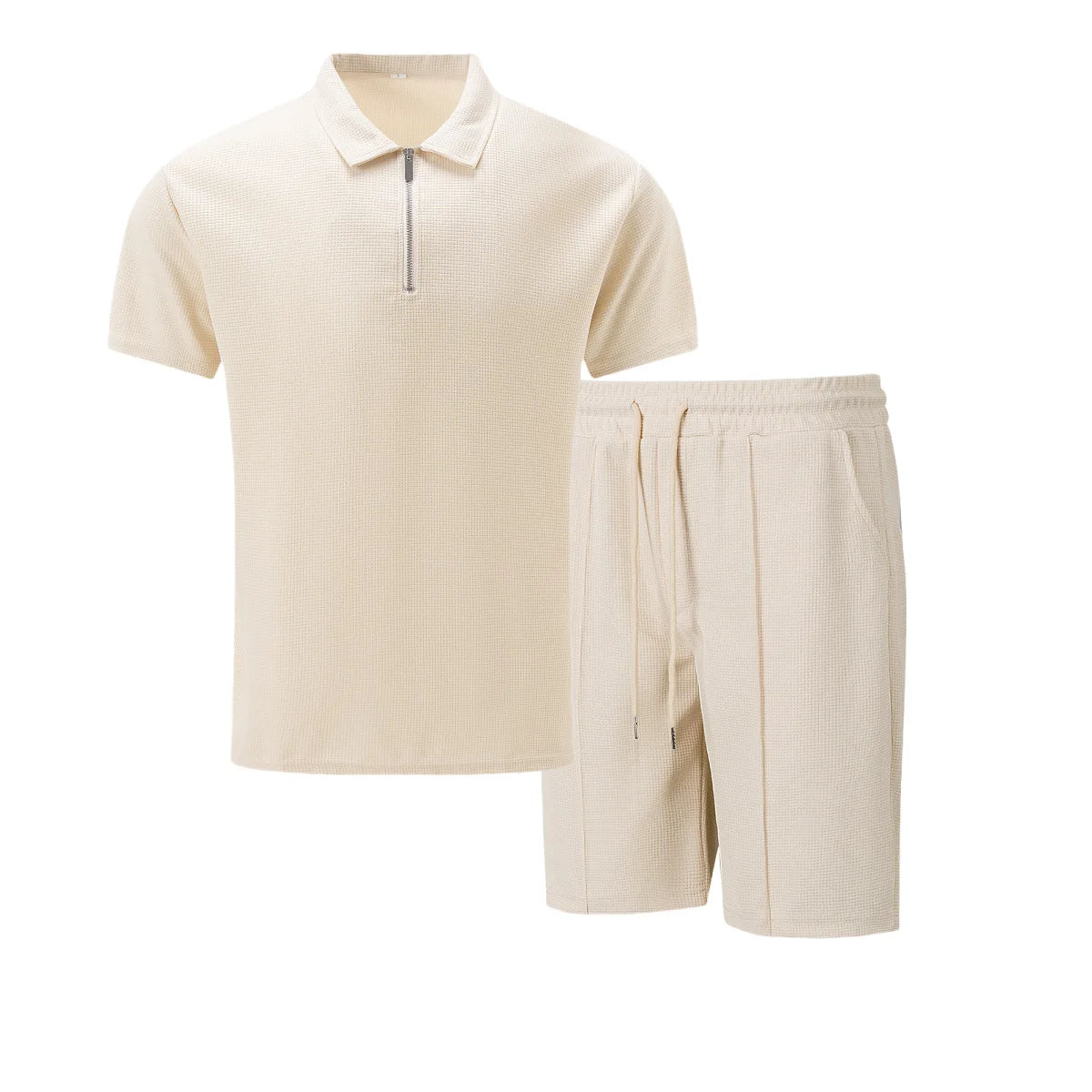 Mens Summer two-piece outdoor leisure solid color set
