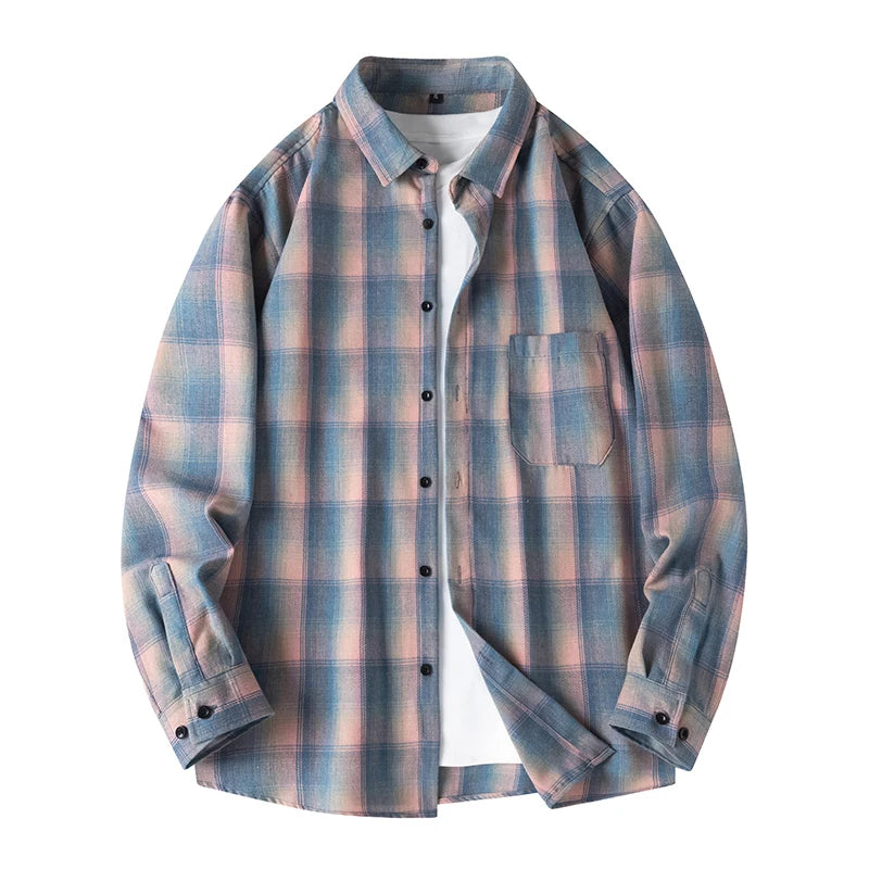 Mens Plaid Oversized Flannel Shirt