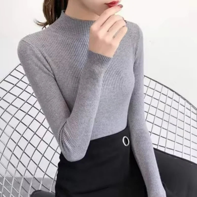 Autumn Vintage Turtleneck Knitted Sweater