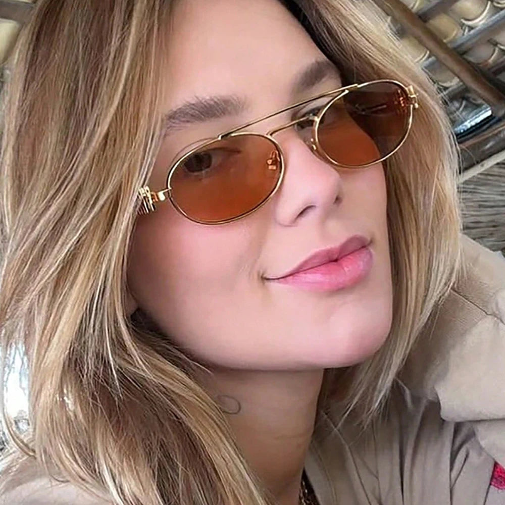 Trendy Double Beam Retro Designer SunGlasses