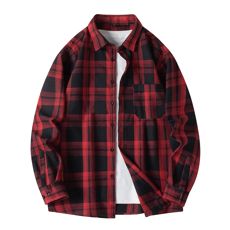 Mens Plaid Oversized Flannel Shirt