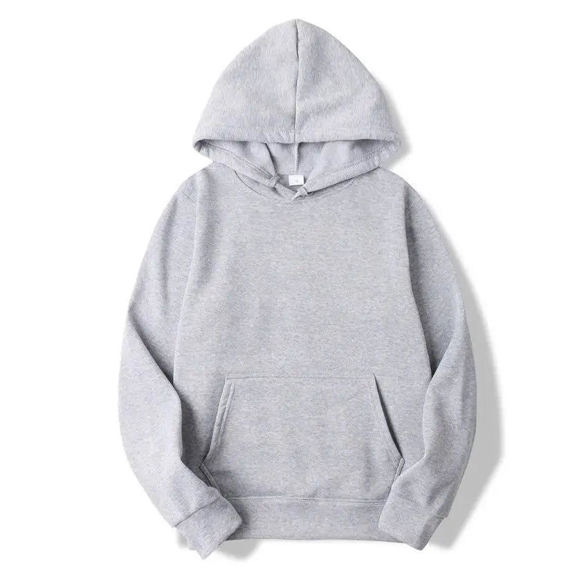 Plain Fleece Pullover Hoodie