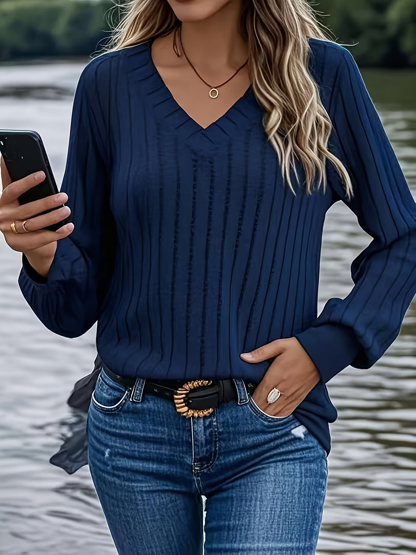 Cozy Ribbed V-Neck Sweater