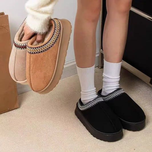 Platform Fluffy Slippers