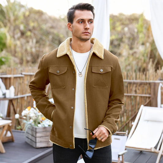 Mens Winter Fleece Lined Coat