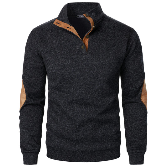 Long Sleeve Stand Collar Knitted Sweater