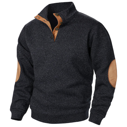 Long Sleeve Stand Collar Knitted Sweater